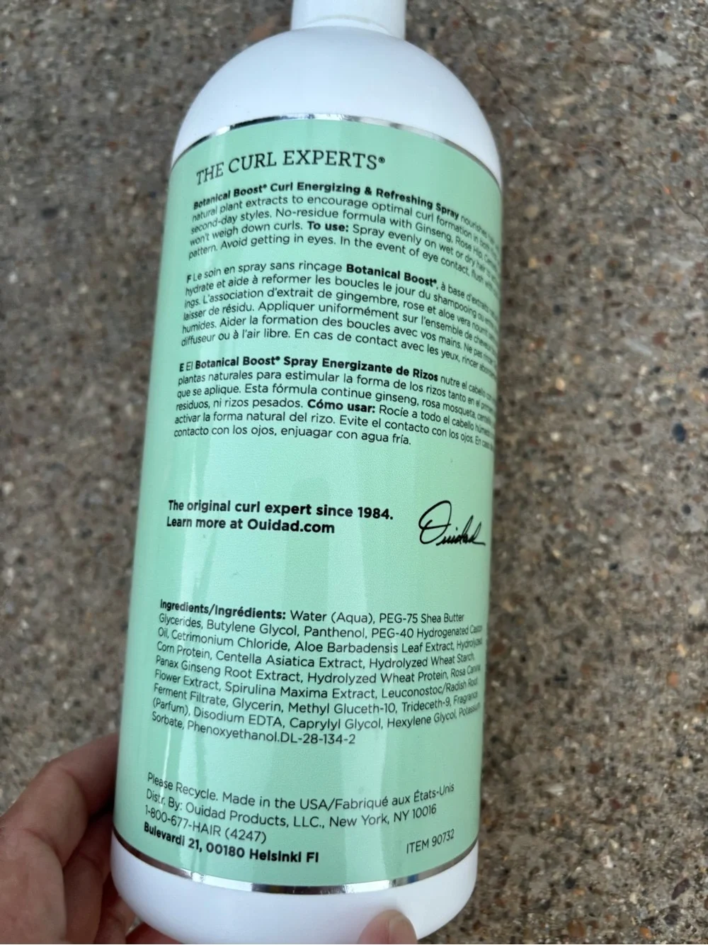 Botanical Boost Curl Energizing & Refreshing Spray - Mint Green